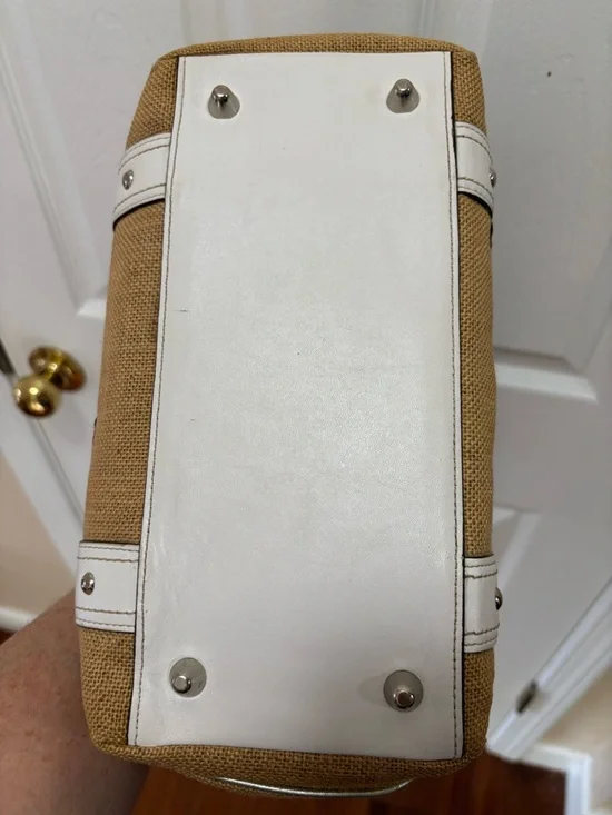 Coach VINTAGE Y2K LIMITED EDITION L053-9447 Straw Floral Bee/Butterfly Tote EUC - Picture 8 of 16